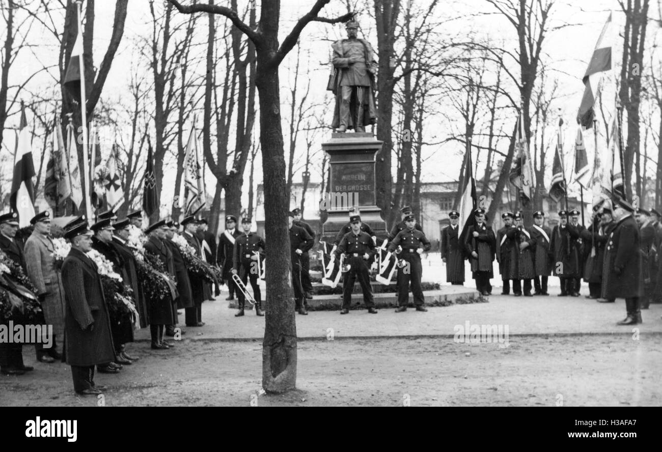 The Kaiser Wilhelm I Memorial in Memel, 1939 Stock Photo
