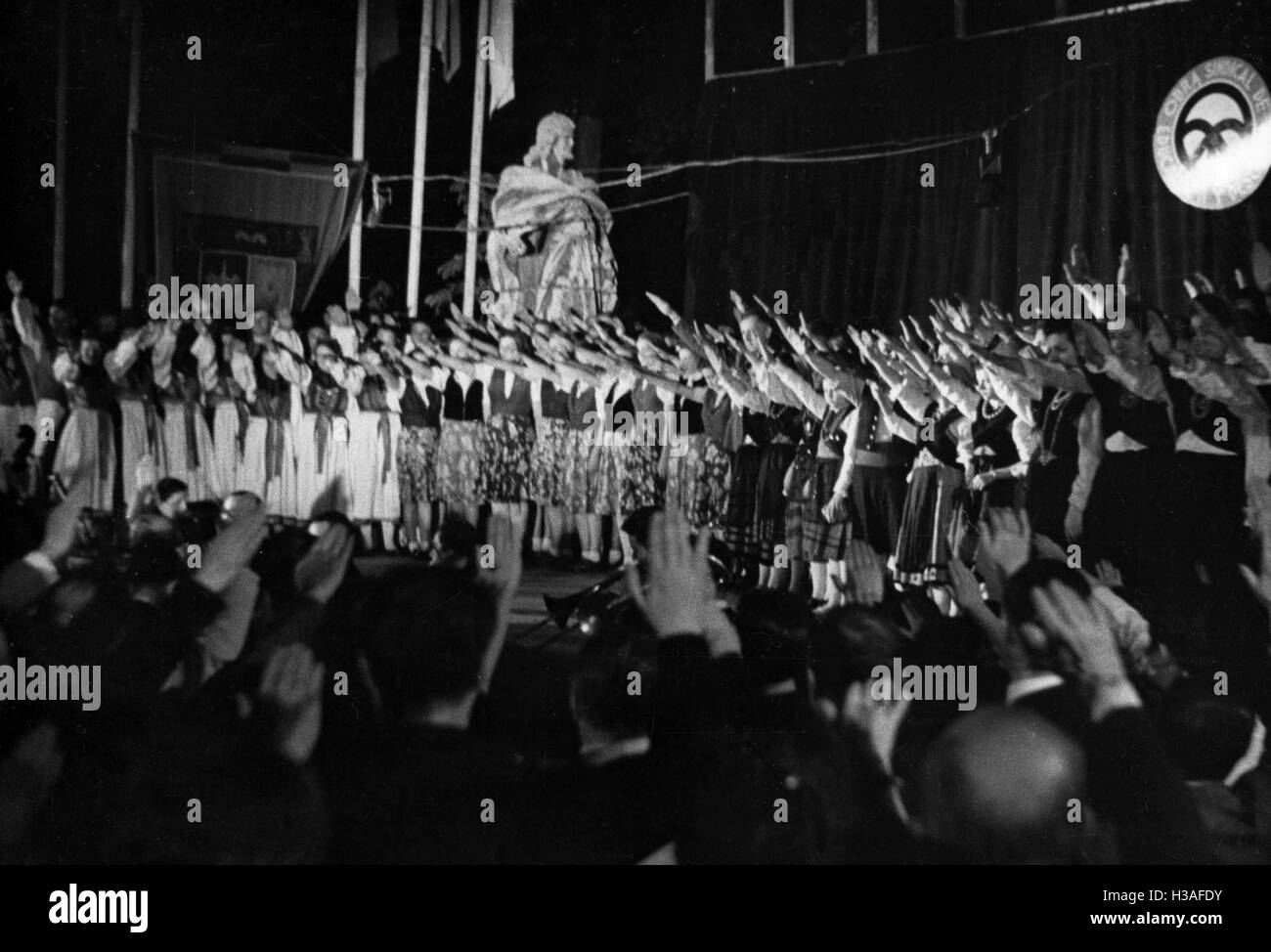 Hitler Youth group at a gig in Madrid, 1943 Stock Photo