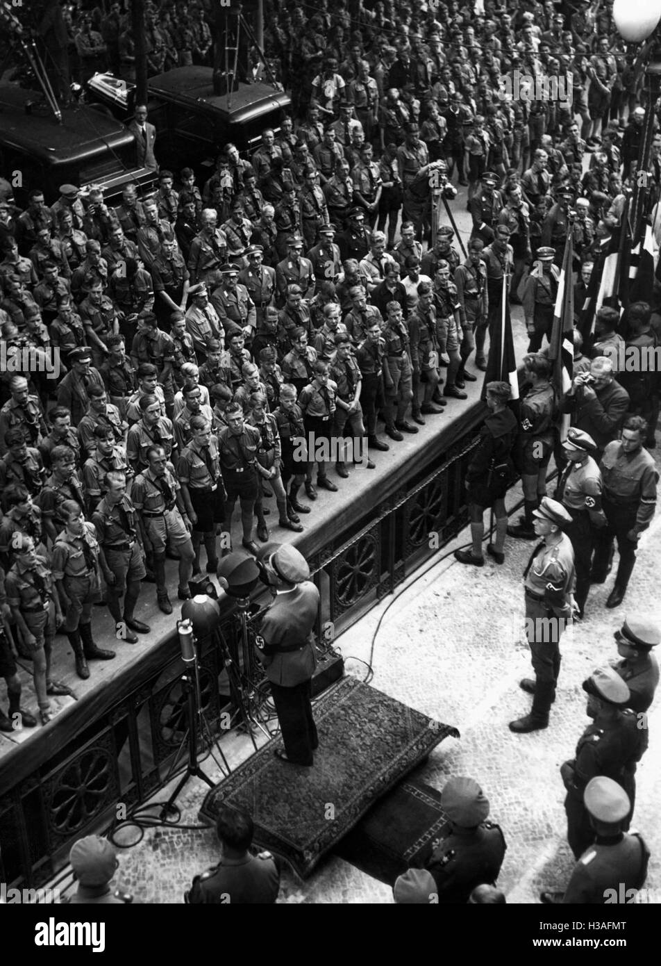Joseph Goebbels's speech to German expats in Berlin, 1935 Stock Photo