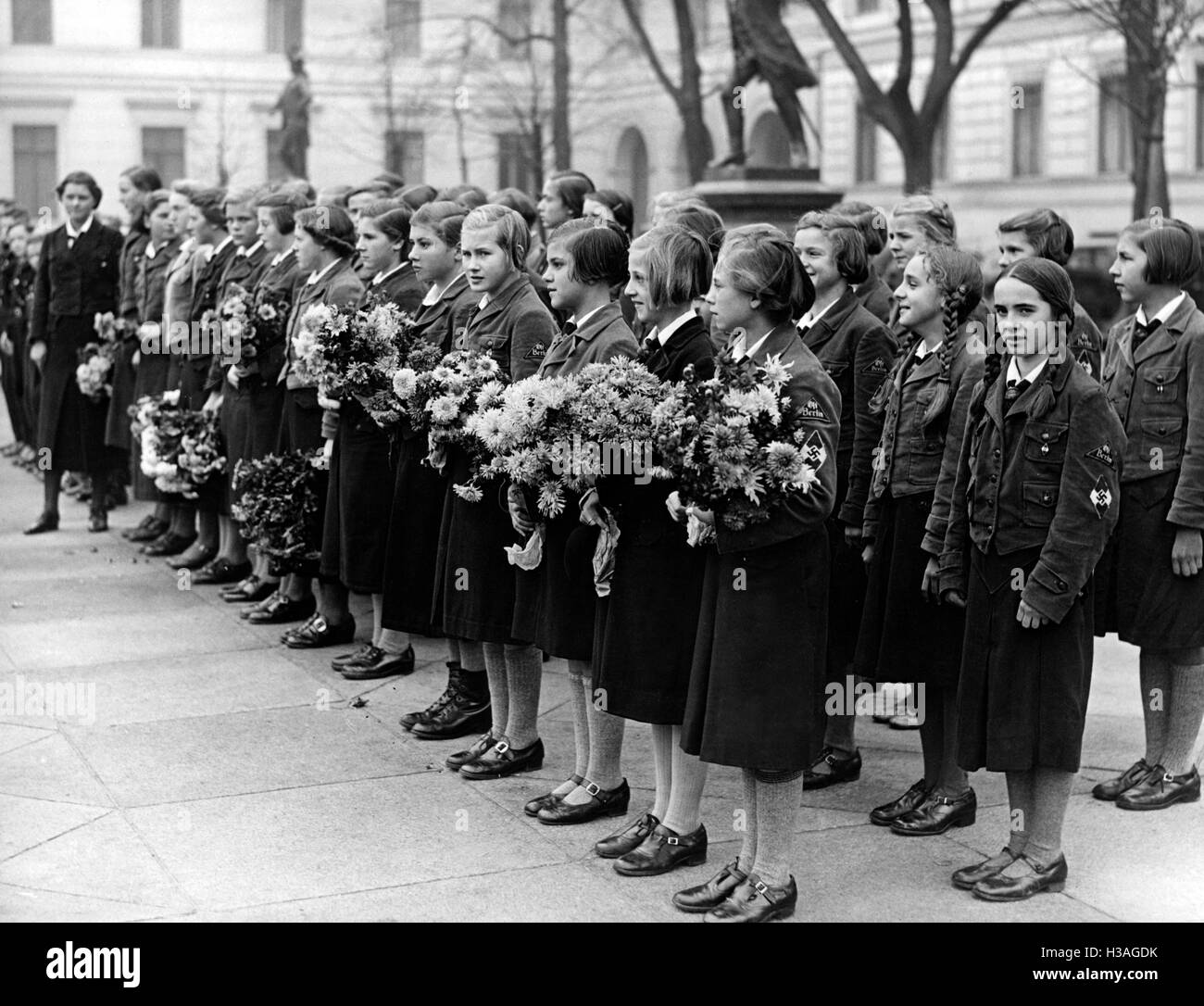 BDM members at the 40th birthday of Joseph Goebbels, 1937 Stock Photo