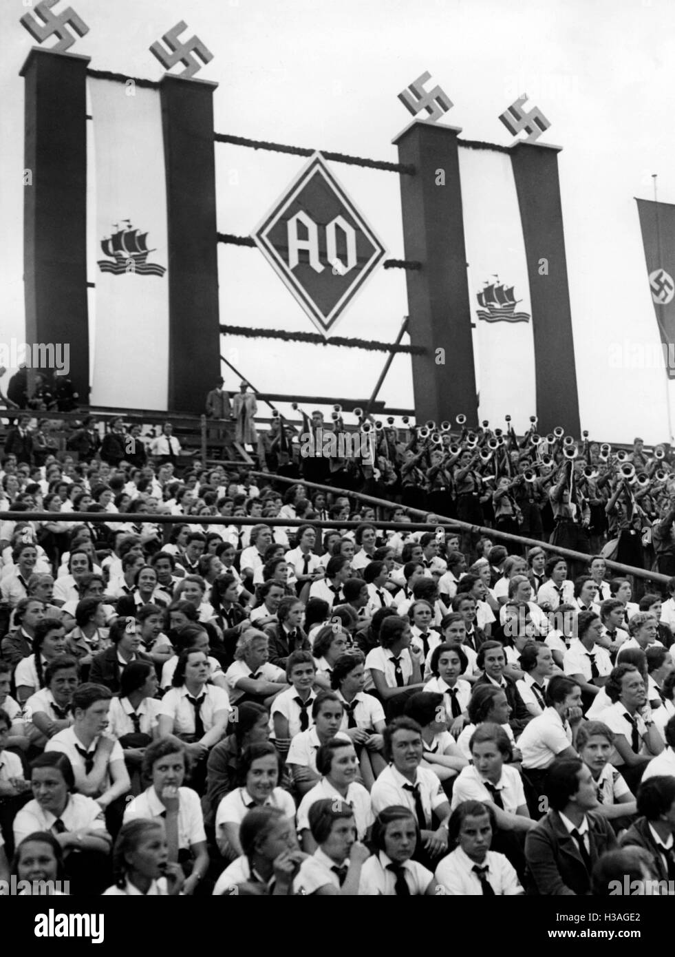 Reich meeting of German expats in Stuttgart, 1938 Stock Photo