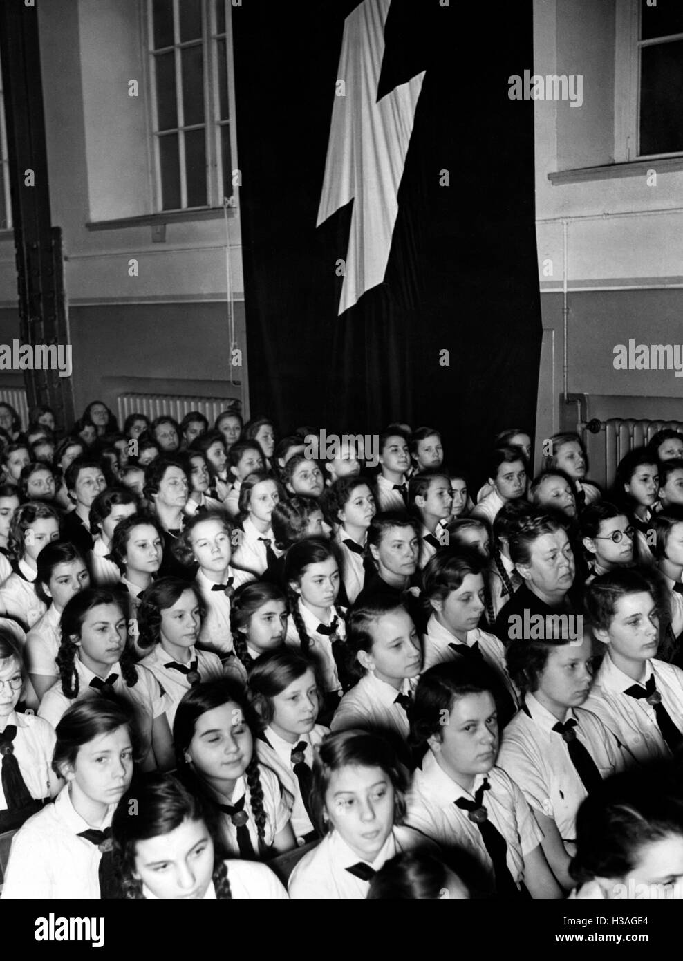 Anniversary of the seizure of power in a school in Berlin, 1939 Stock Photo