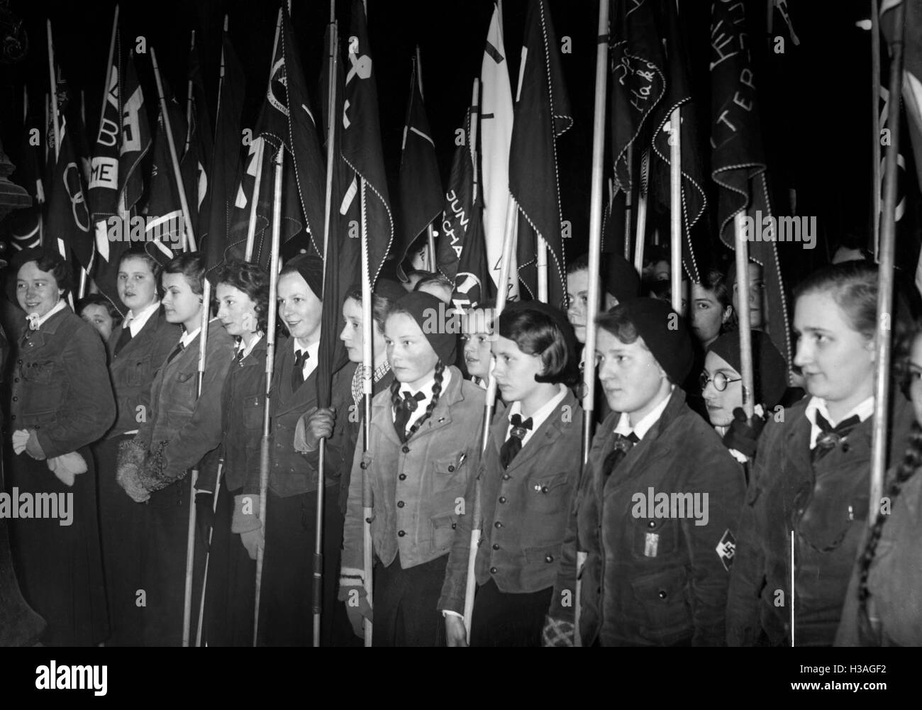 Hitler Youth rally in the Berlin Lustgarten, 1935 Stock Photo