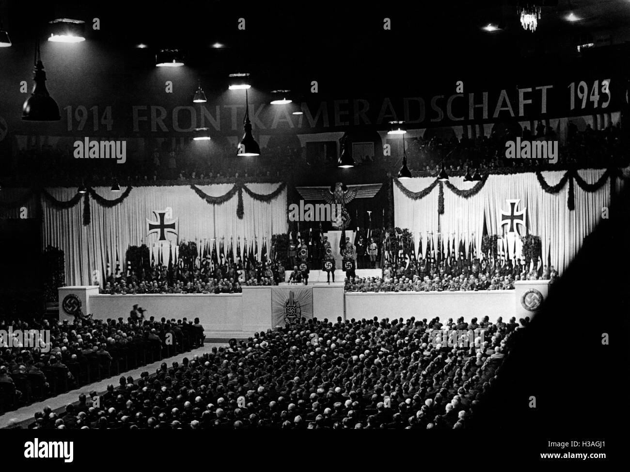 Rally of the NSKOV in the Berlin Sportpalast, 1943 Stock Photo