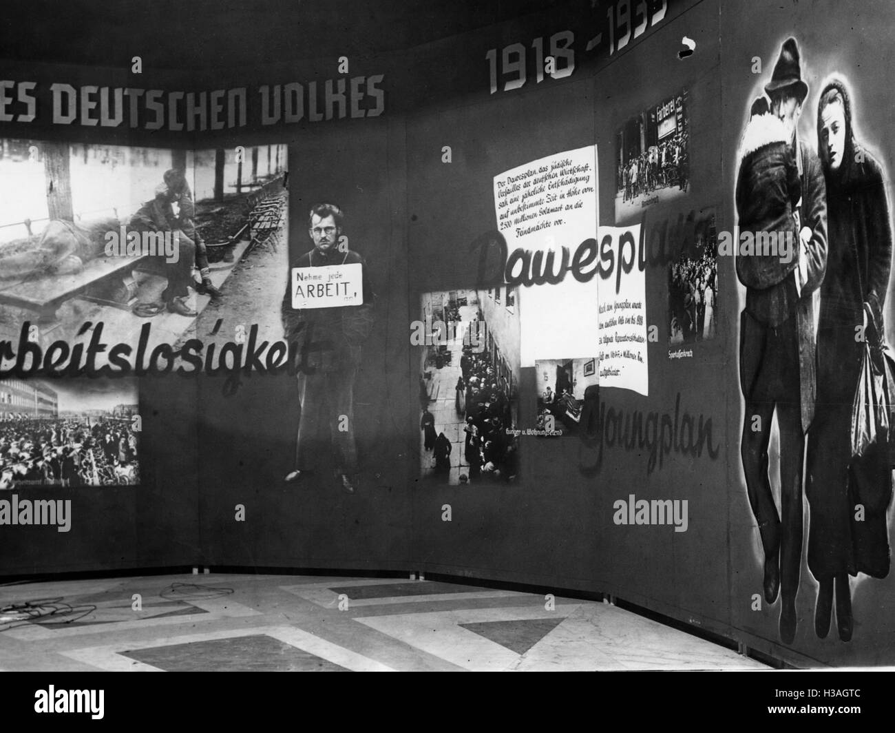 'View of the exhibition ''The Eternal Jew'', 1938' Stock Photo