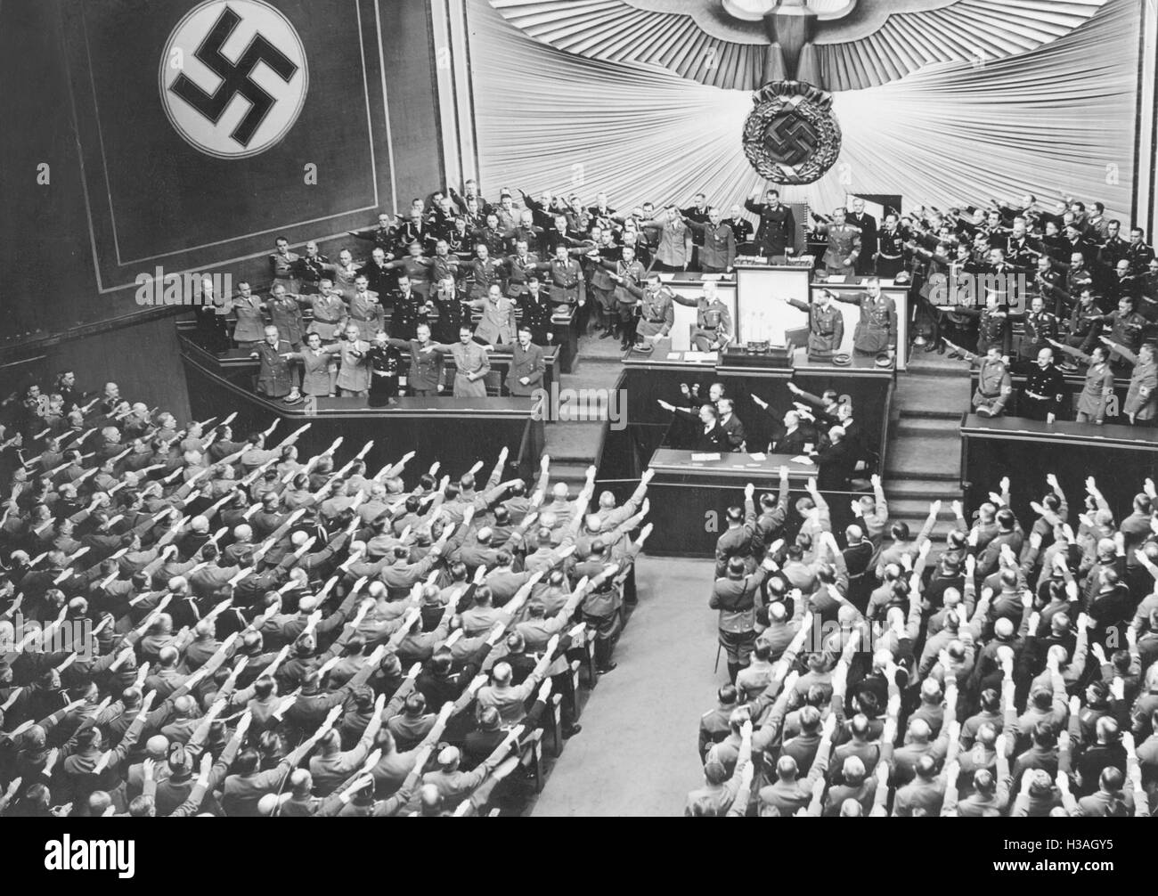 Reichstag session in the Kroll Opera House in Berlin, 1939 Stock Photo