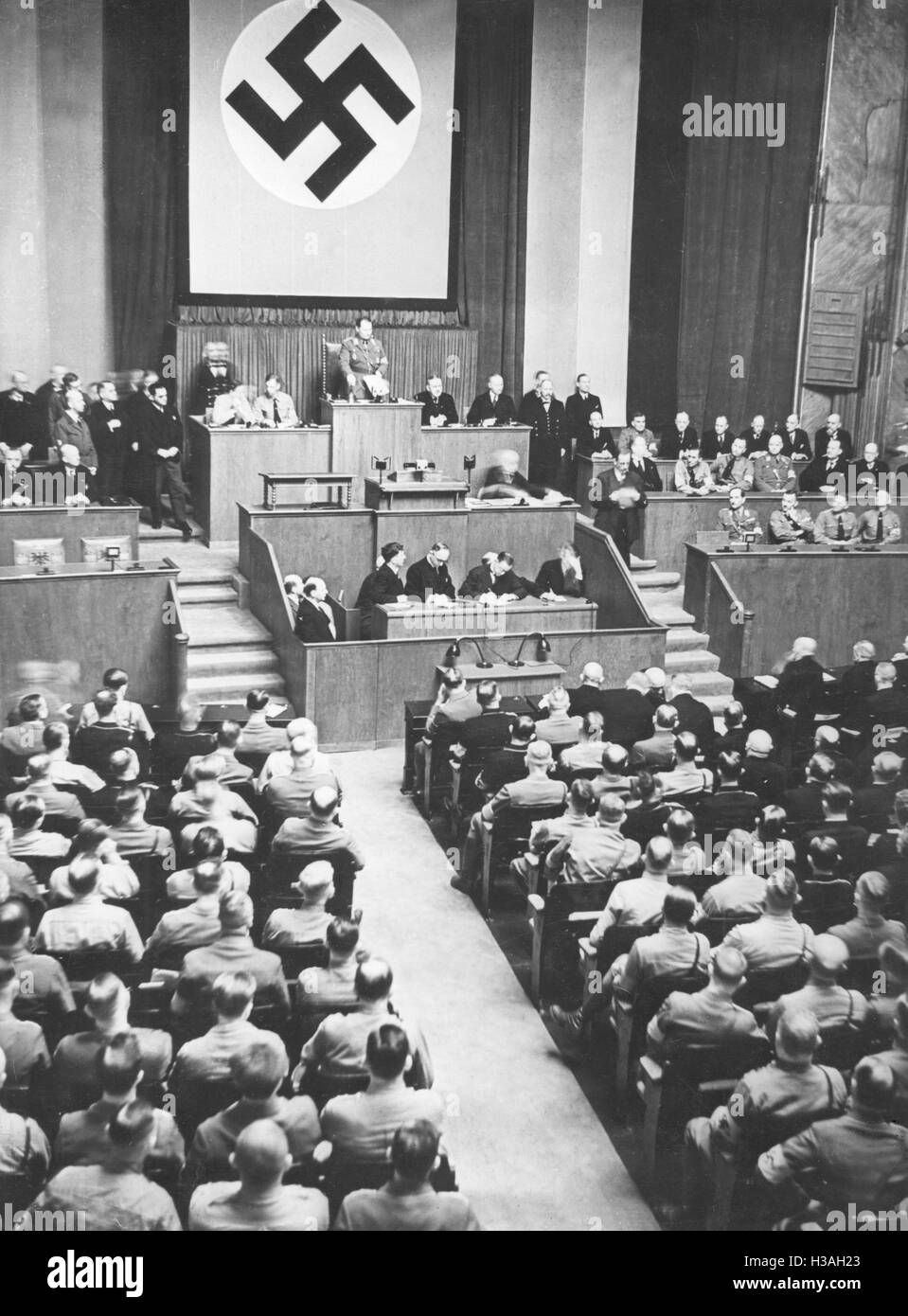 Hermann Goering at the opening of the Reichstag in the Kroll Opera House in Berlin, 1933 Stock Photo