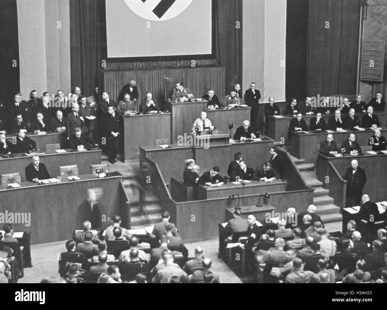Meeting of the Reichstag in the Kroll Opera House in Berlin, 1933 Stock Photo