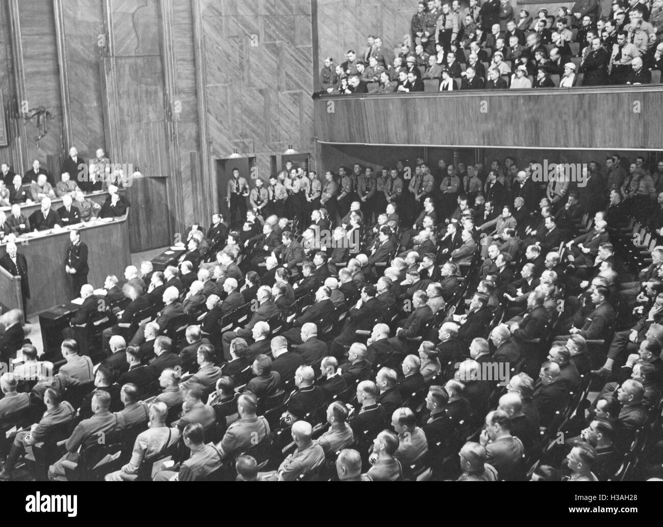 Plenum of the Reichstag in the Kroll Opera House in Berlin, 1933 Stock Photo