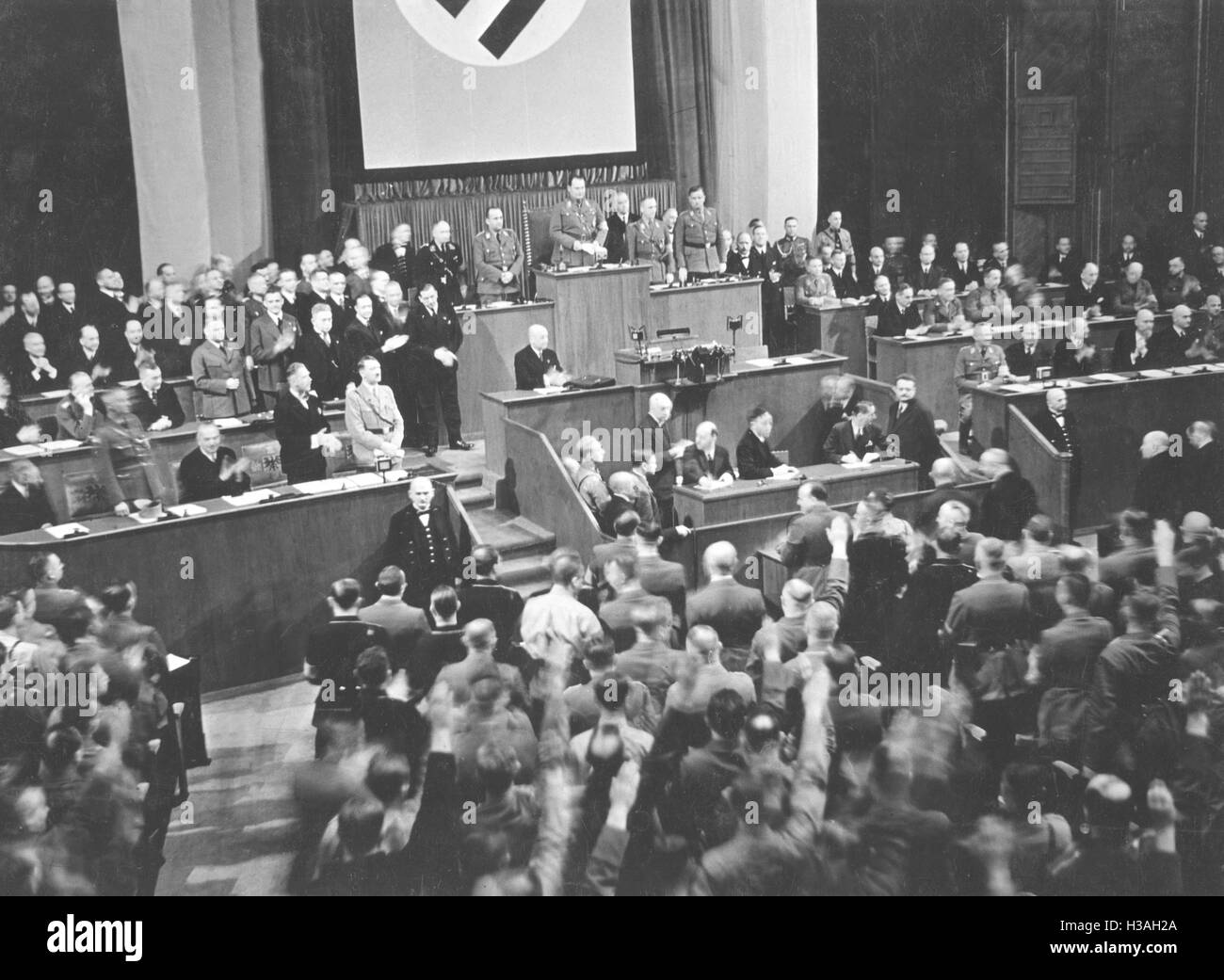 Vote of confidence in the Berlin Reichstag, 1933 Stock Photo