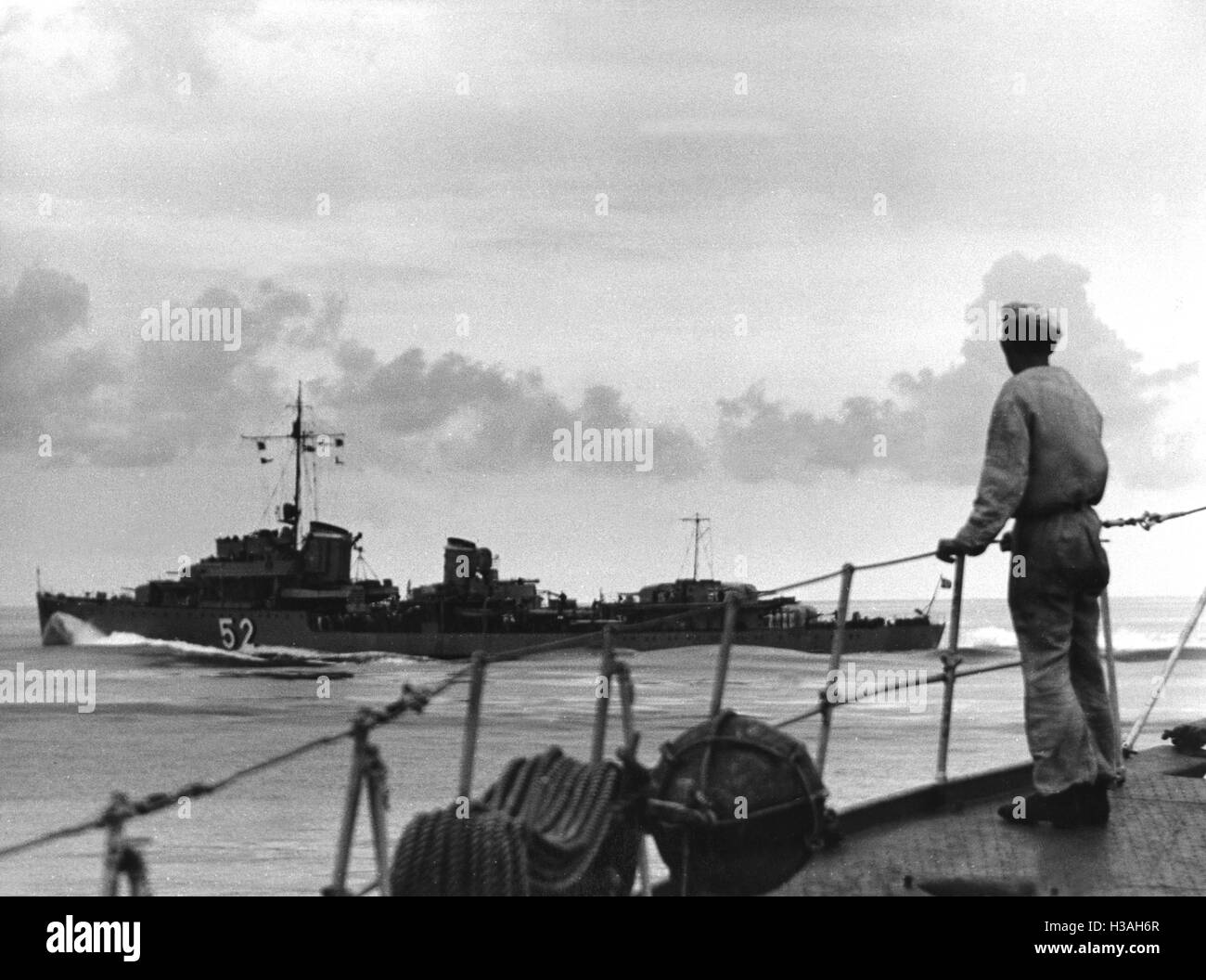 Destroyer of the Kriegsmarine, 1939 Stock Photo