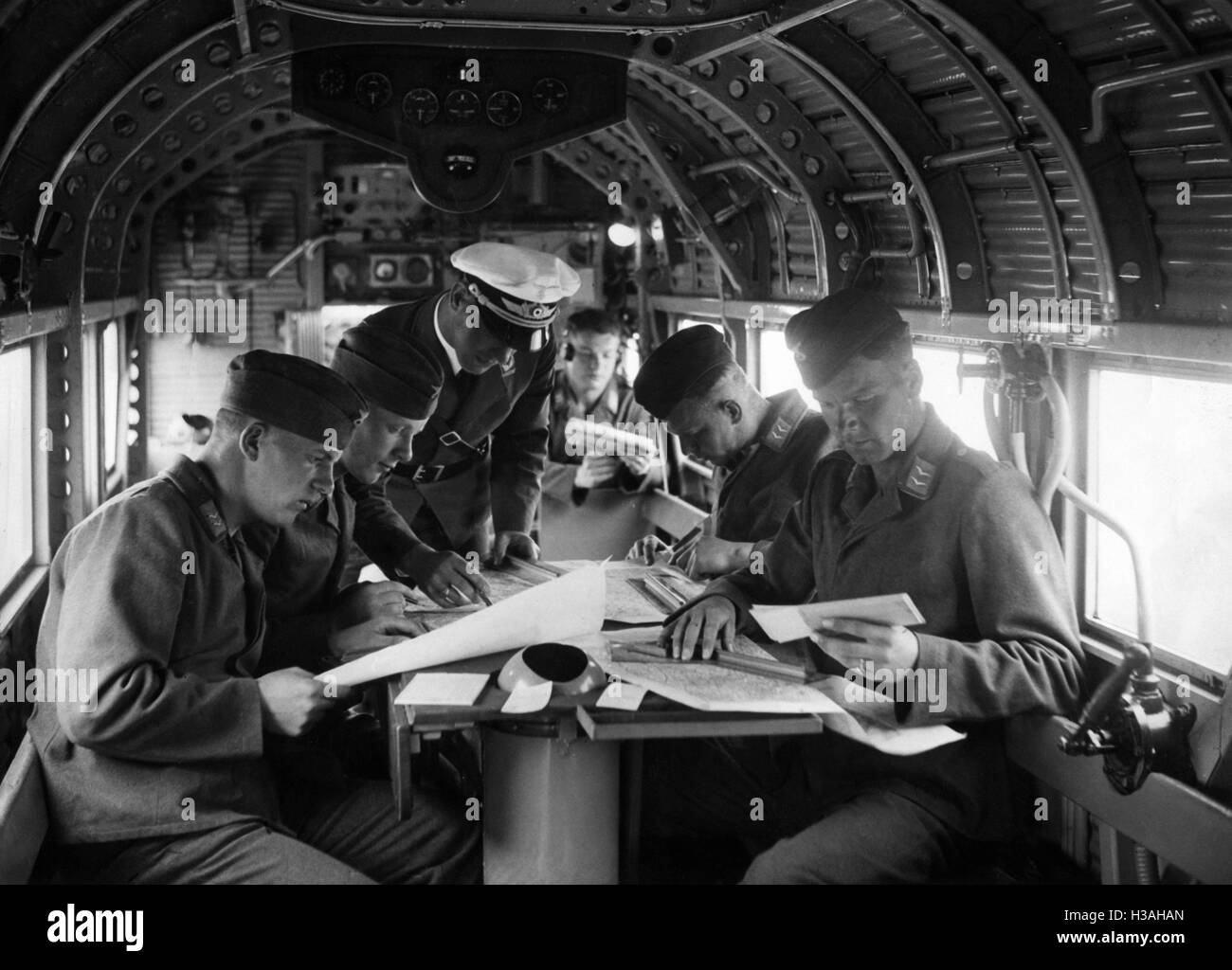 Navigation lessons at the Luftwaffe Stock Photo