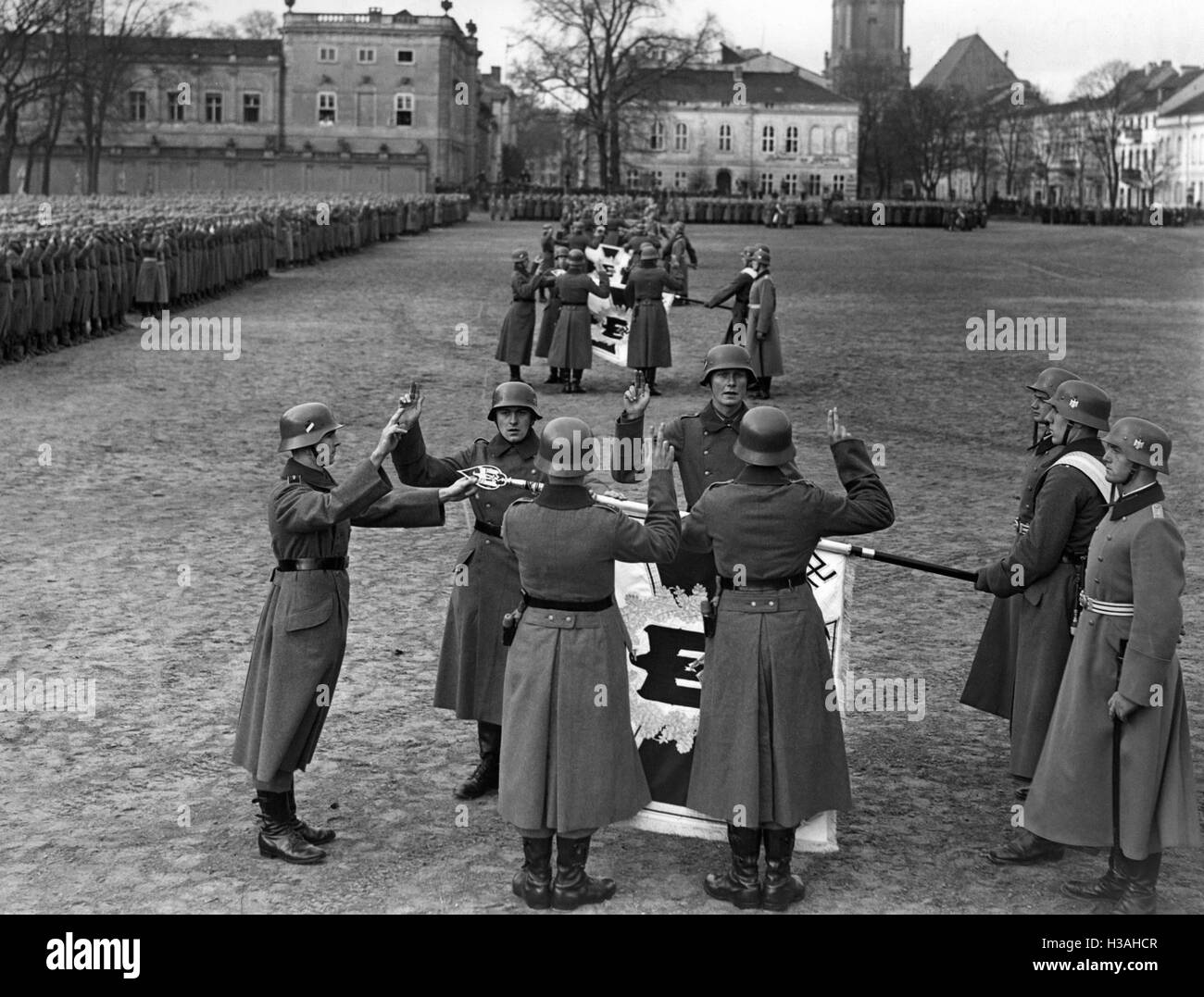 Swearing-in of recruits in the Lustgarten in Potsdam, 1937 Stock Photo