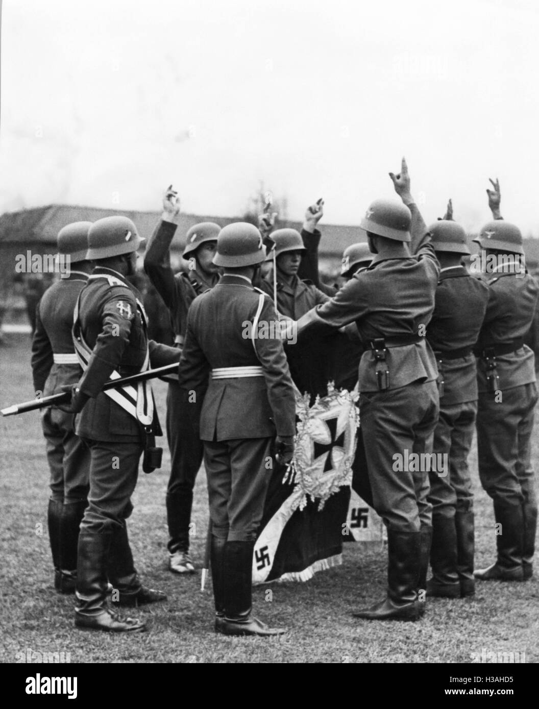Swearing-in of Luftwaffe recruits in Berlin, 1936 Stock Photo