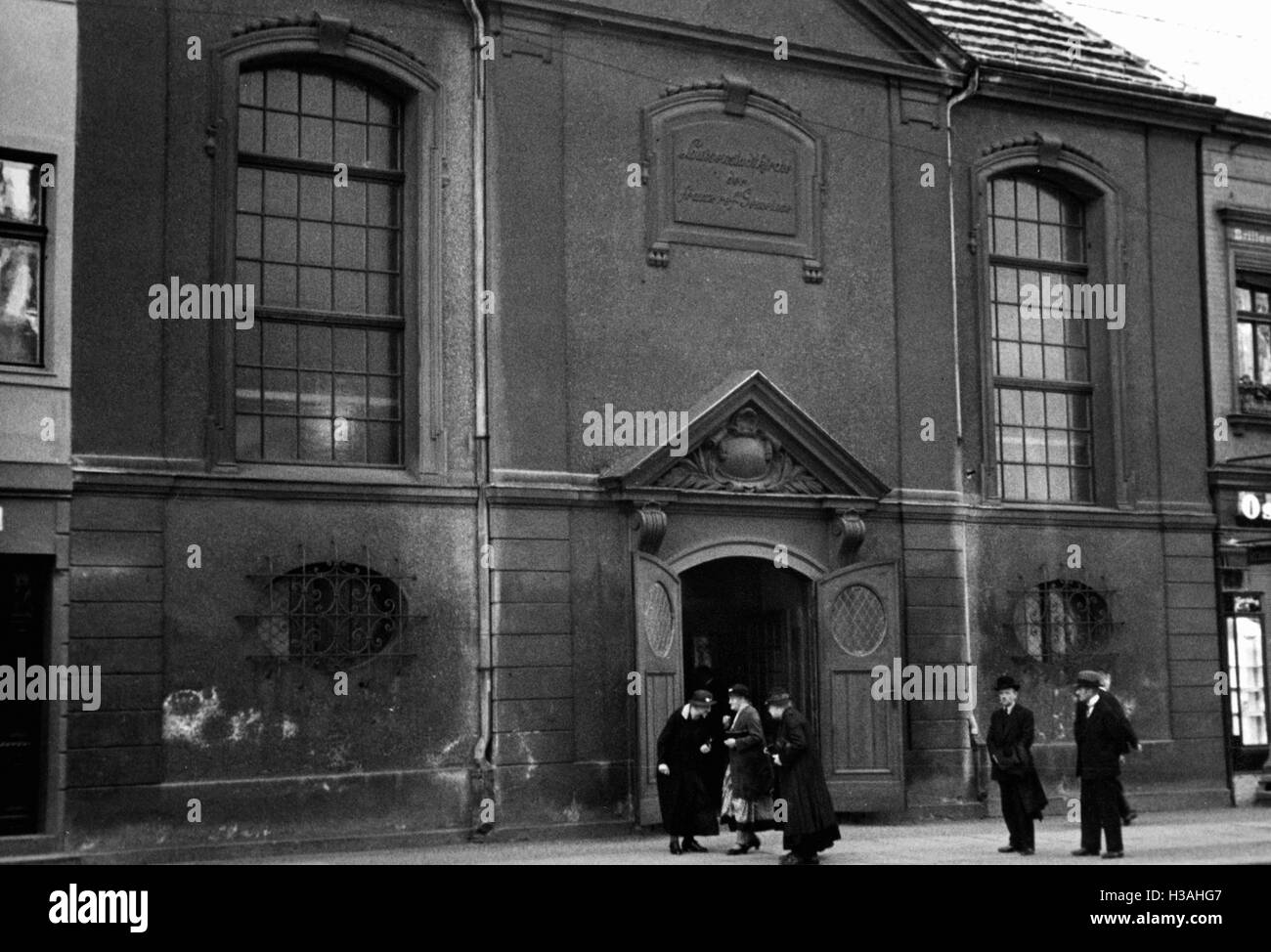 The Huguenot Luisenstaedtische Kirche in Berlin, 1935 Stock Photo