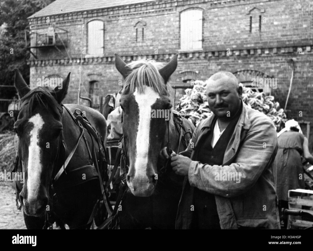 Huguenot descendant in Franzoesisch Buchholz in Berlin, 1935 Stock