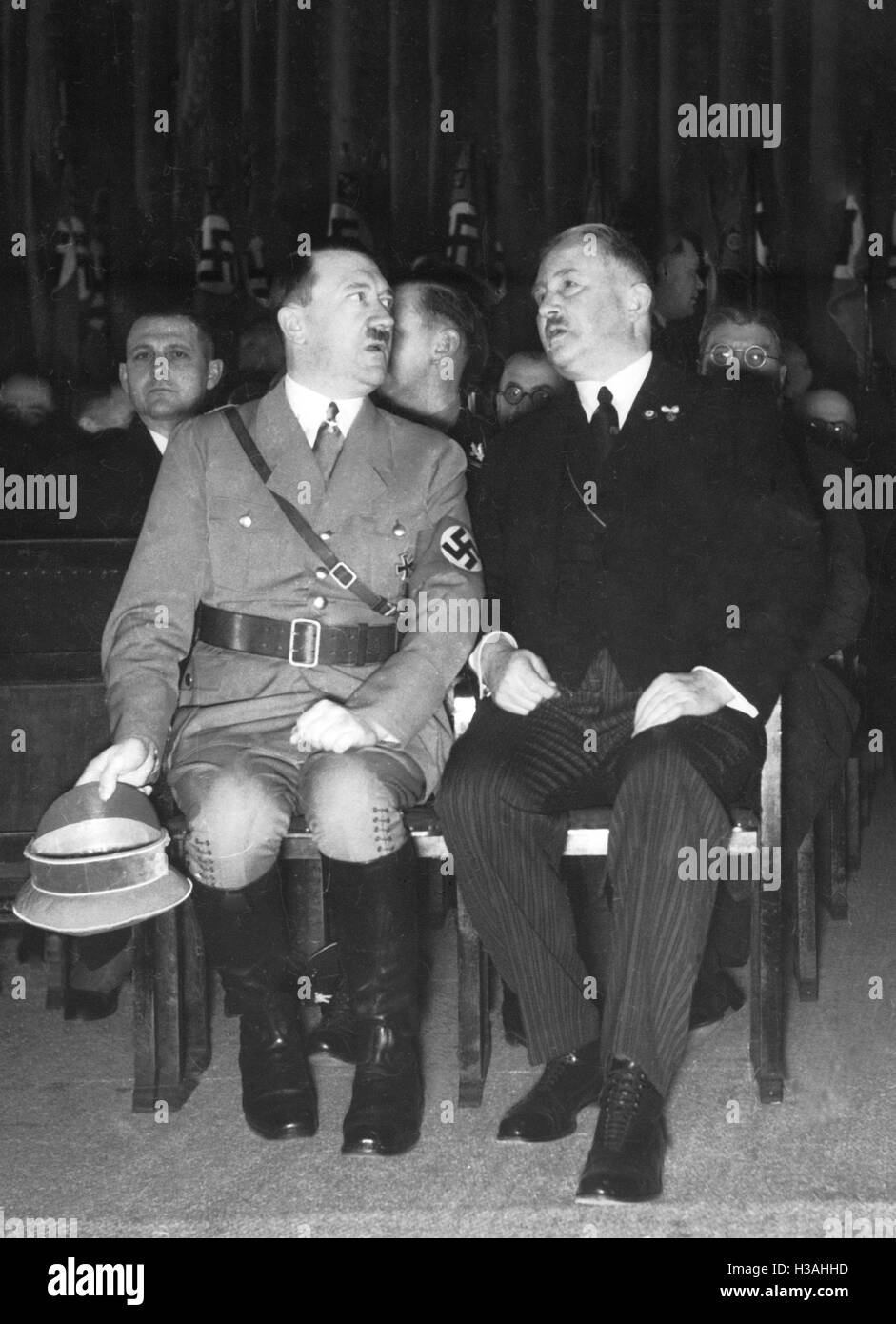 Adolf Hitler with Robert Allmers, 1936 Stock Photo
