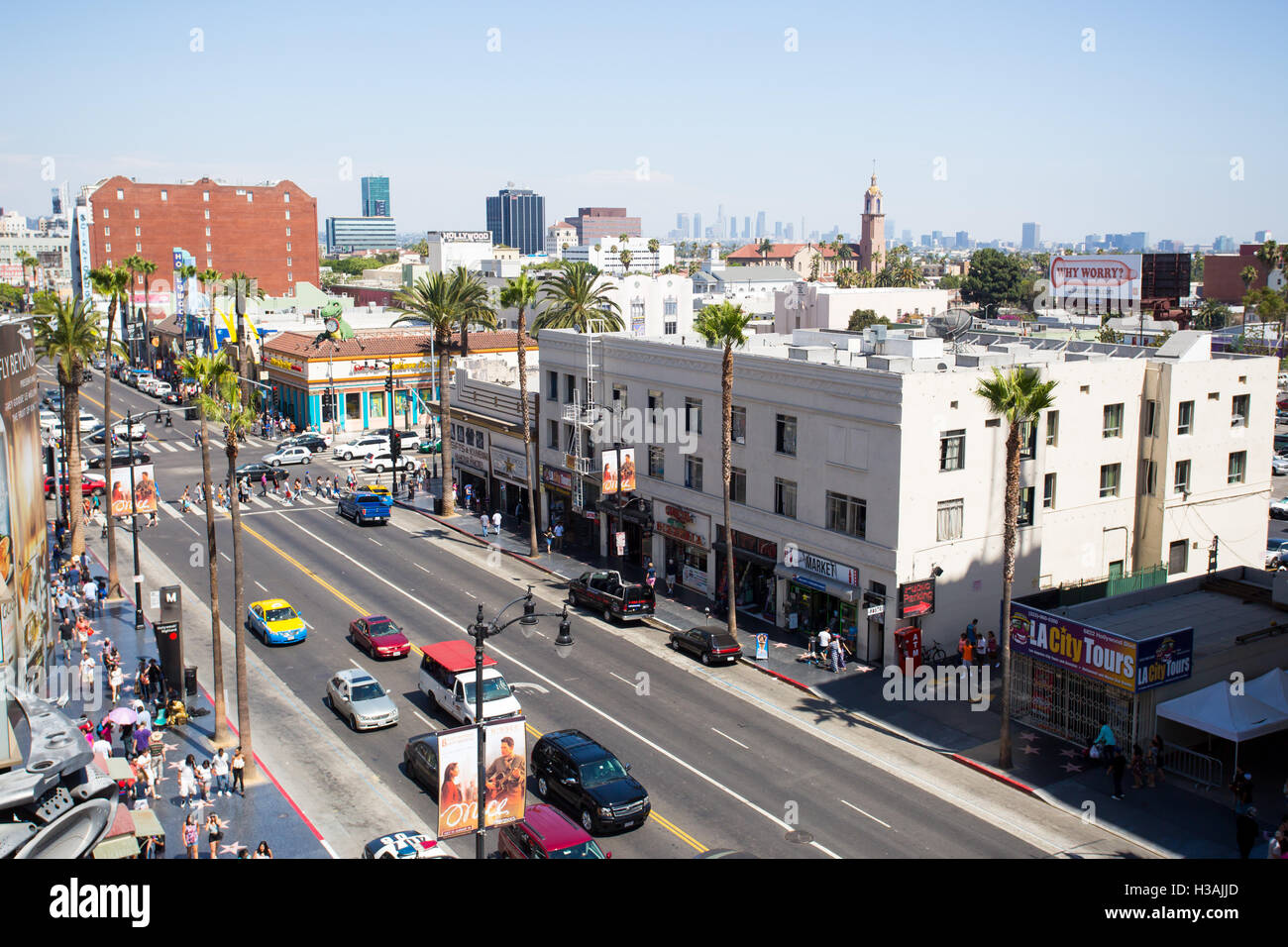 Hollywood Boulevard Los Angeles Road High Resolution Stock Photography 