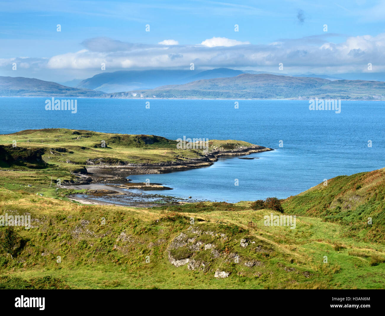 Barr name boc Bay with Mull in the Distance Isle of Kerrera Argyll and Bute Scotland Stock Photo