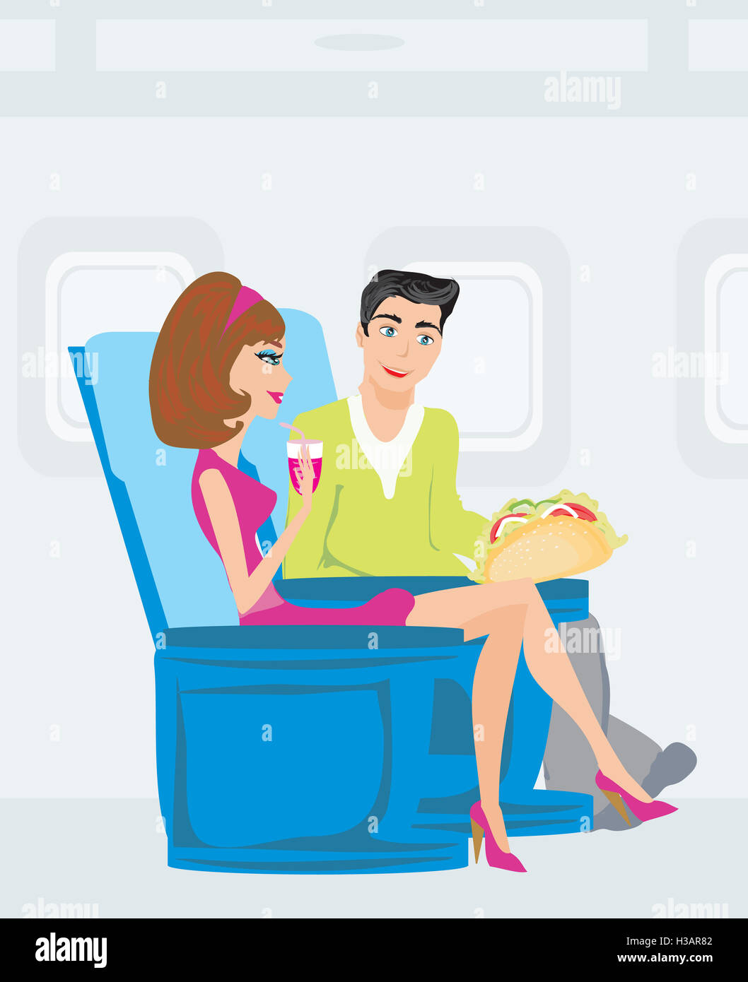 Aeroplane passengers alcohol hi-res stock photography and images - Alamy