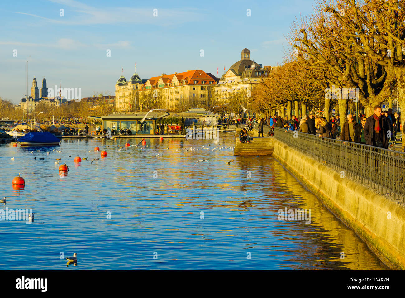 Sunset at lake zurich hires stock photography and images Alamy