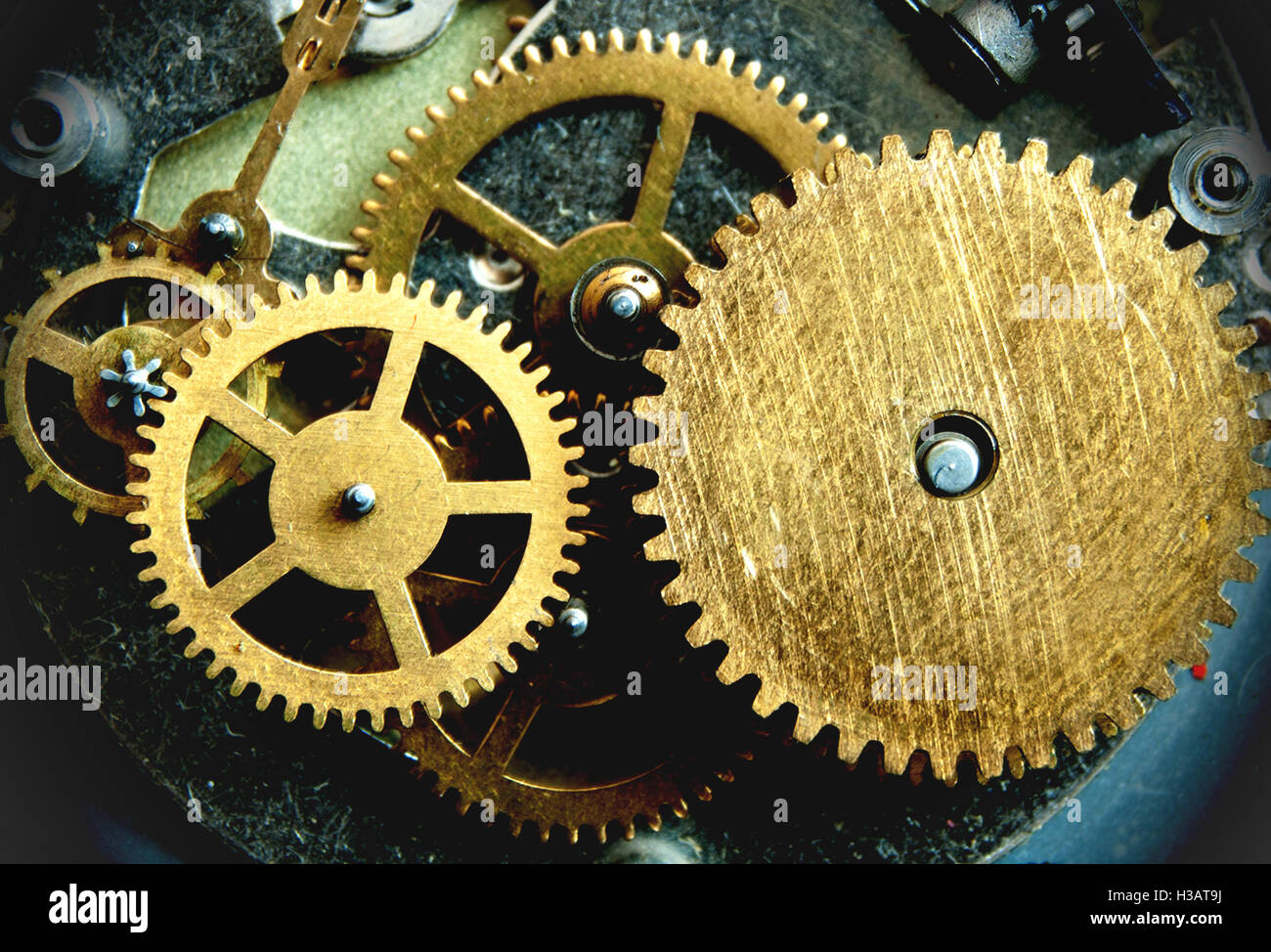 Clock with gears hires stock photography and images Alamy