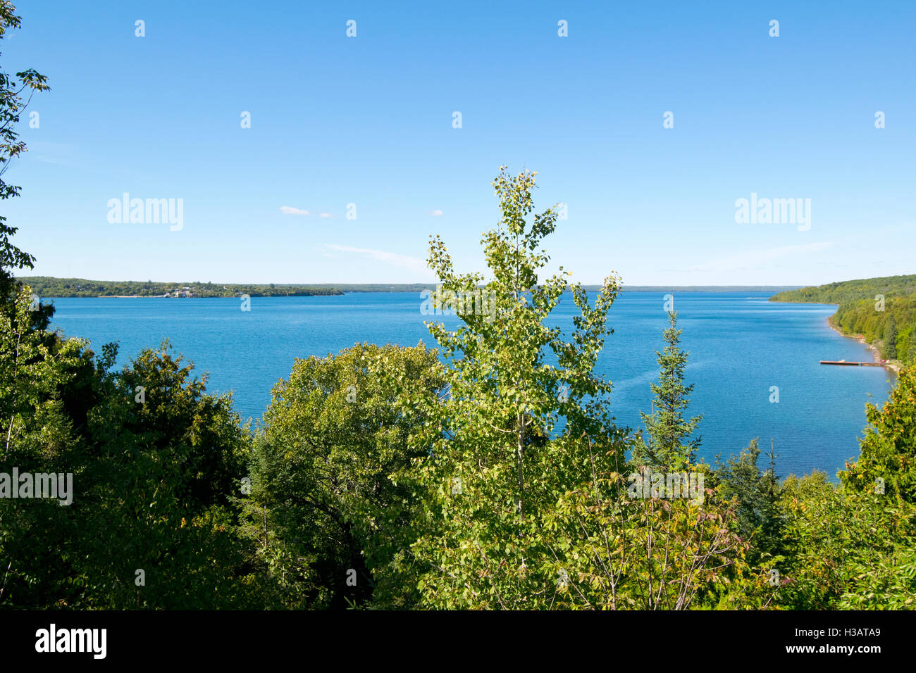 A view of Manitowaning Bay, from the southern end Stock Photo Alamy