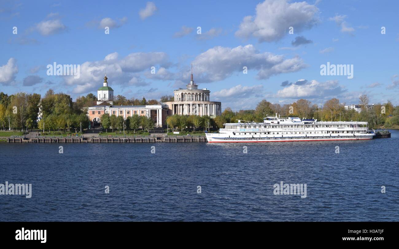 View on Volga river in Tver, Russia Stock Photo