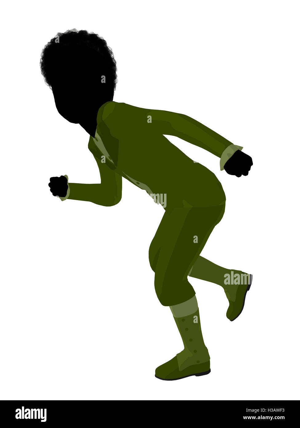 African American Victorian Boy Illustration Silhouette Stock Photo - Alamy