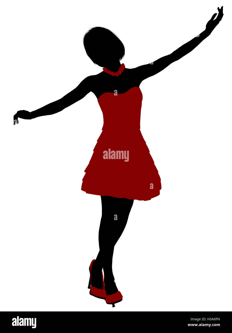 Teenager Illustration Silhouette Stock Photo - Alamy