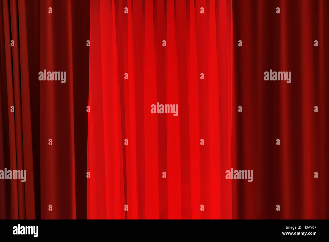 Theater red curtain as abstract entertainment background Stock Photo
