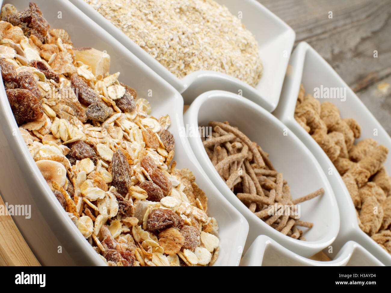 Muesli, Oat Flakes and Bran Stock Photo Alamy