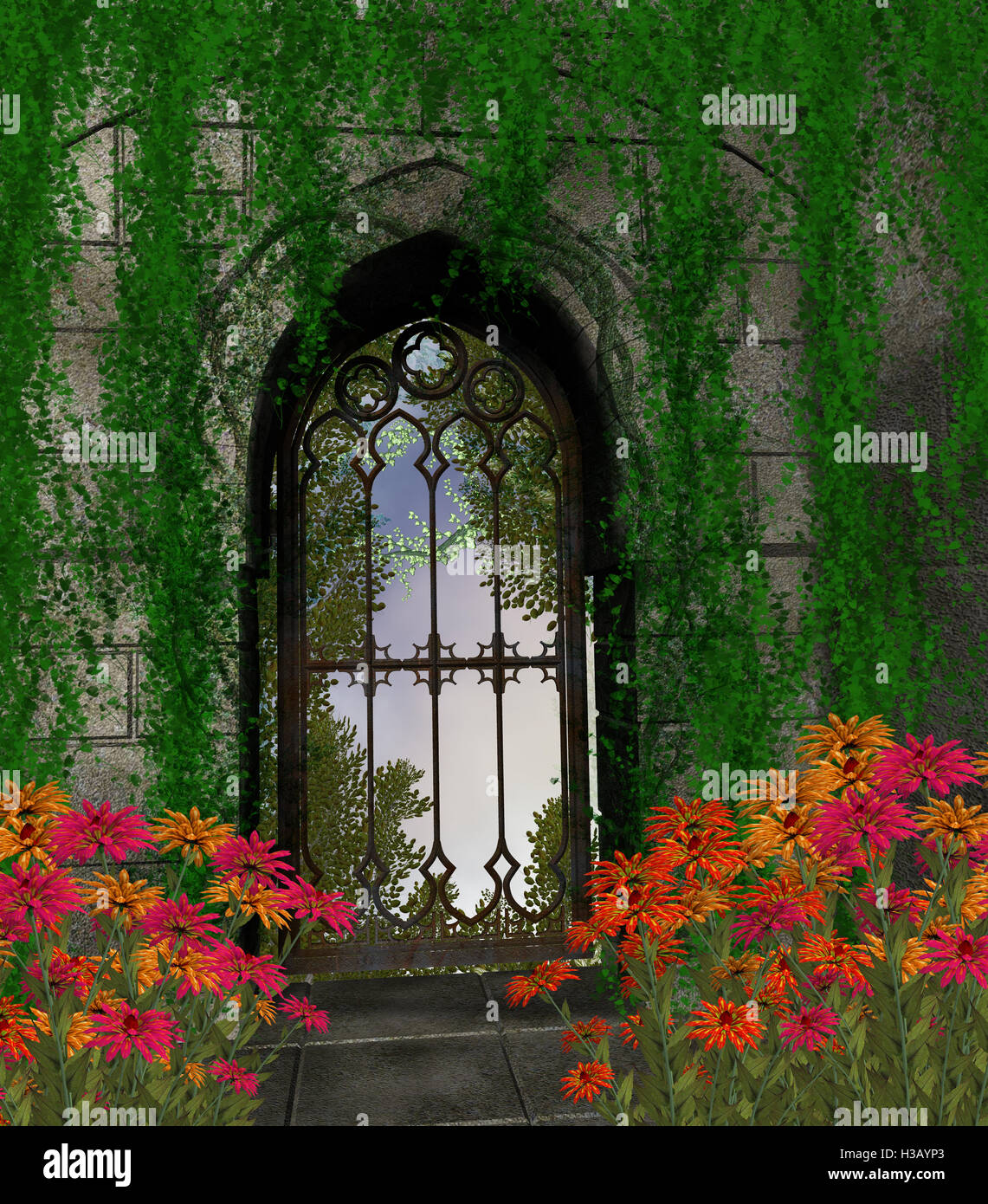 Garden vines illustration hi-res stock photography and images - Alamy