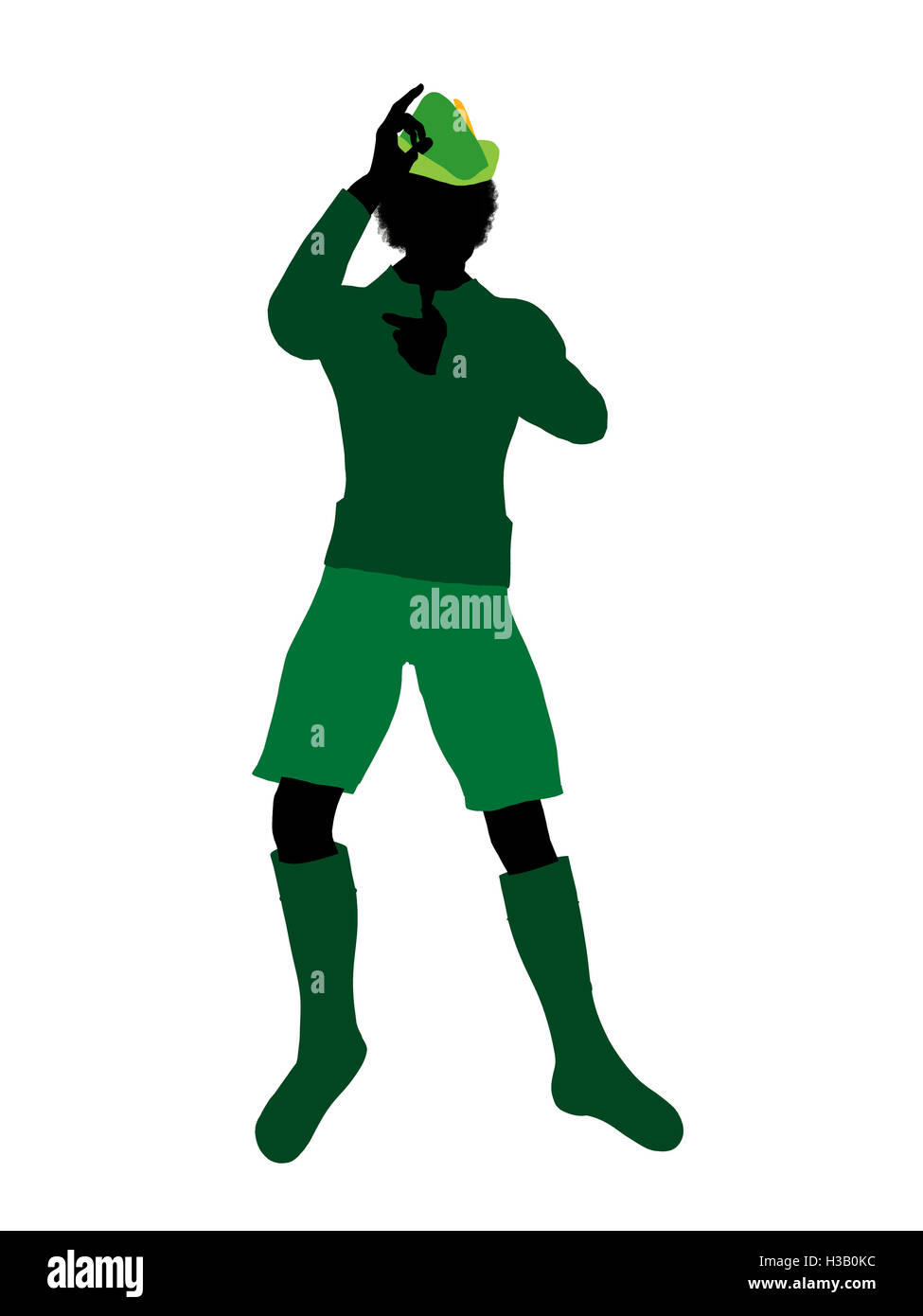 Peter Pan Silhouette Illustration Stock Photo - Alamy