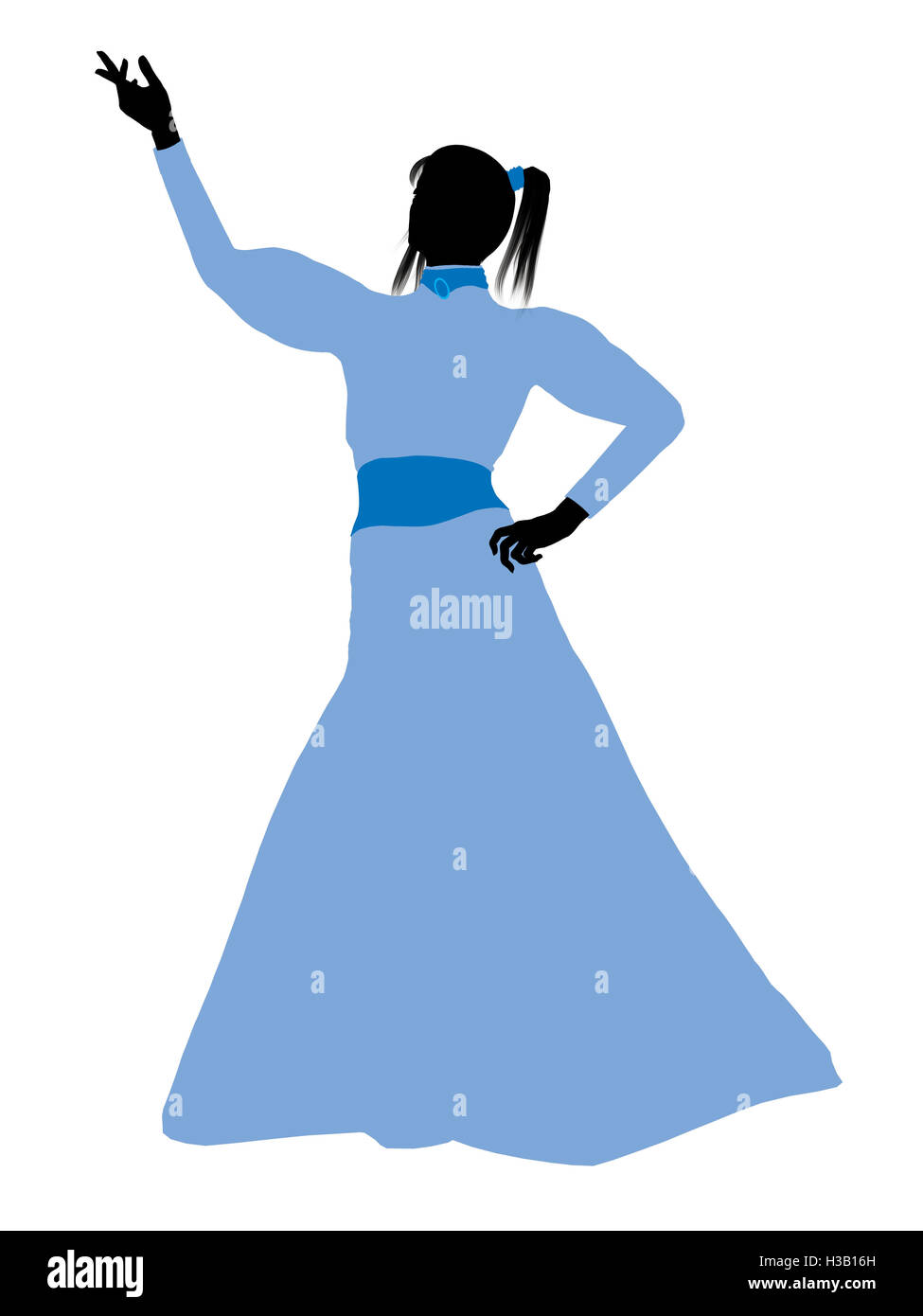 Wendy of Peter Pan Silhouette Illustration Stock Photo