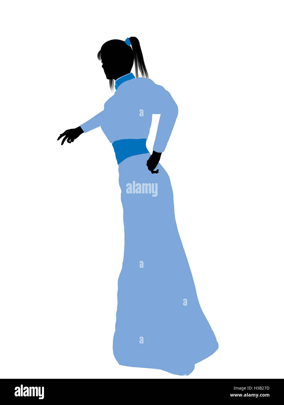 Wendy of Peter Pan Silhouette Illustration Stock Photo