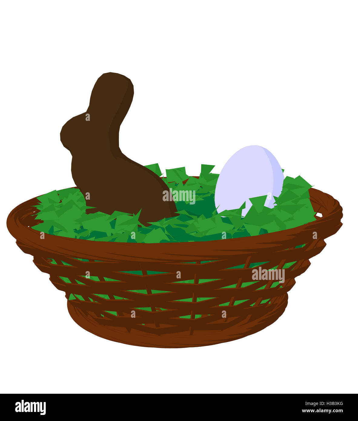 Easter Basket Illustration Stock Photo Alamy