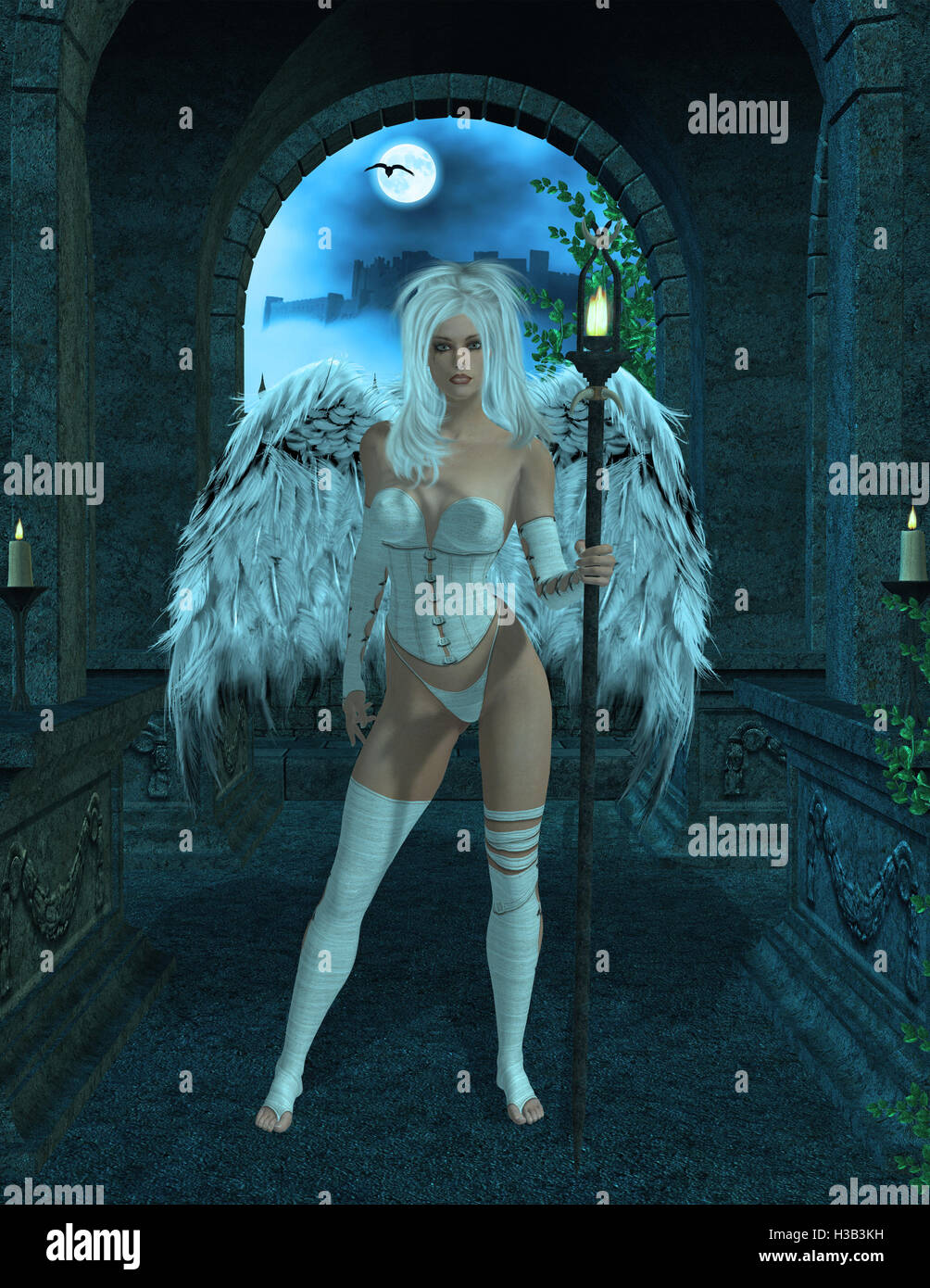 Angel Standing Stock Photo