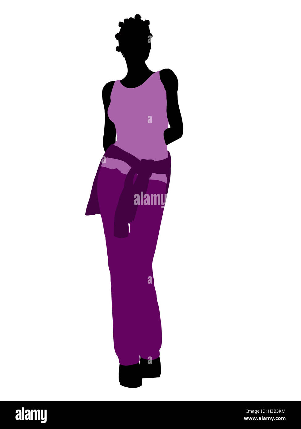 African American Woman Illustration Silhouette Stock Photo - Alamy