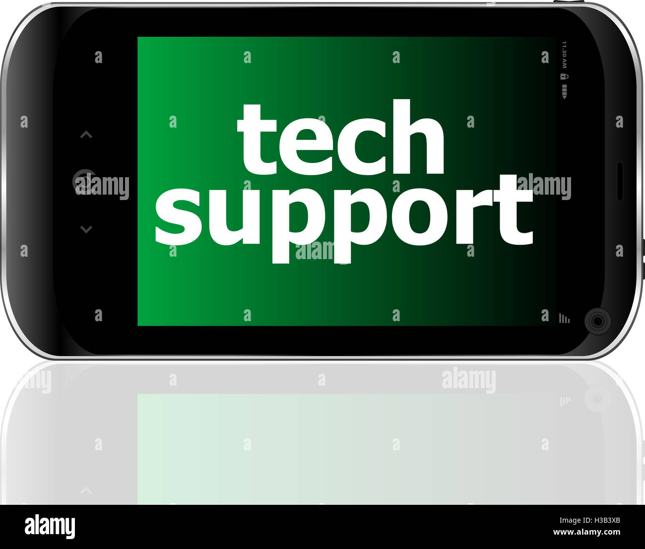 digital smartphone with tech support words, business concept Stock ...