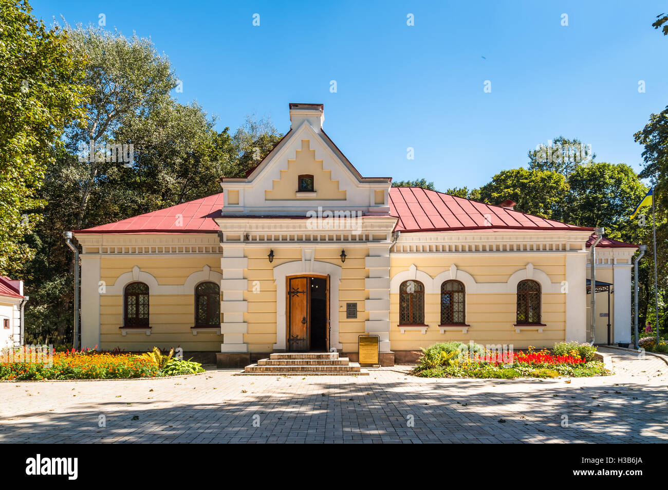 House General Court (house V. Kochubeya - XVII century) in Baturyn, Ukraine. Baturyn was a capital of Cossack State. Chernigivsk Stock Photo