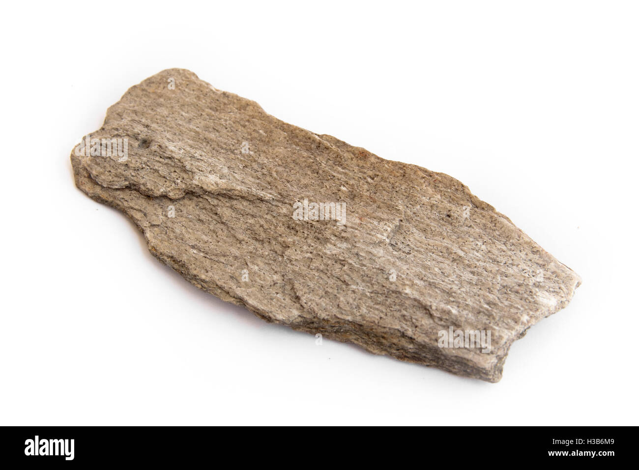 macro of slate, a fine-grained, foliated, homogeneous metamorphic rock Stock Photo
