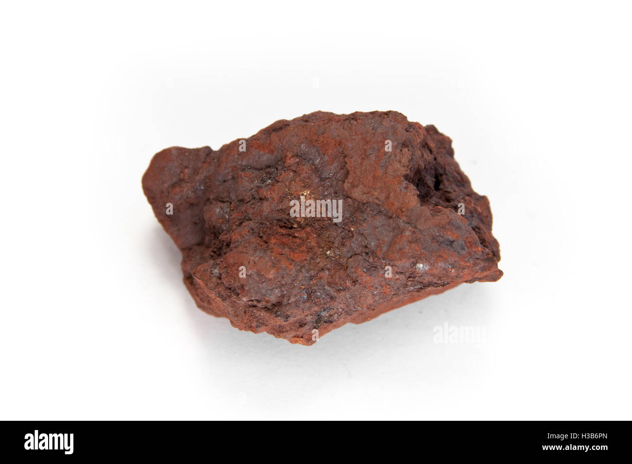 macro shot of Hematite,  the mineral form of iron oxide Stock Photo