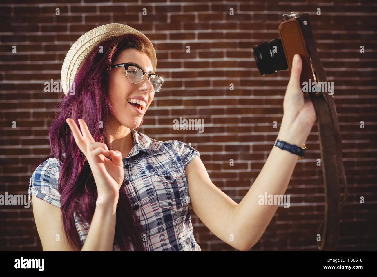Beautiful woman selfie hi-res stock photography and images - Alamy