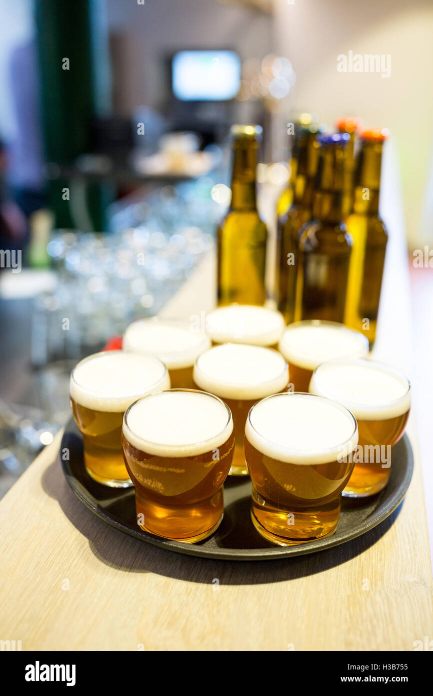 Alcohol bottles tray hires stock photography and images Alamy