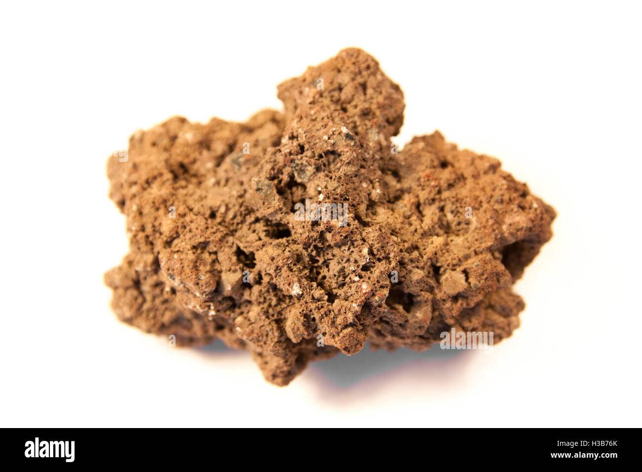 macro shot of a fine grained, extremely vesicular volcanic rock called pumice Stock Photo