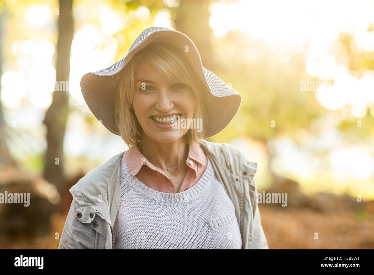Mature adult woman in hat hi-res stock photography and images - Alamy
