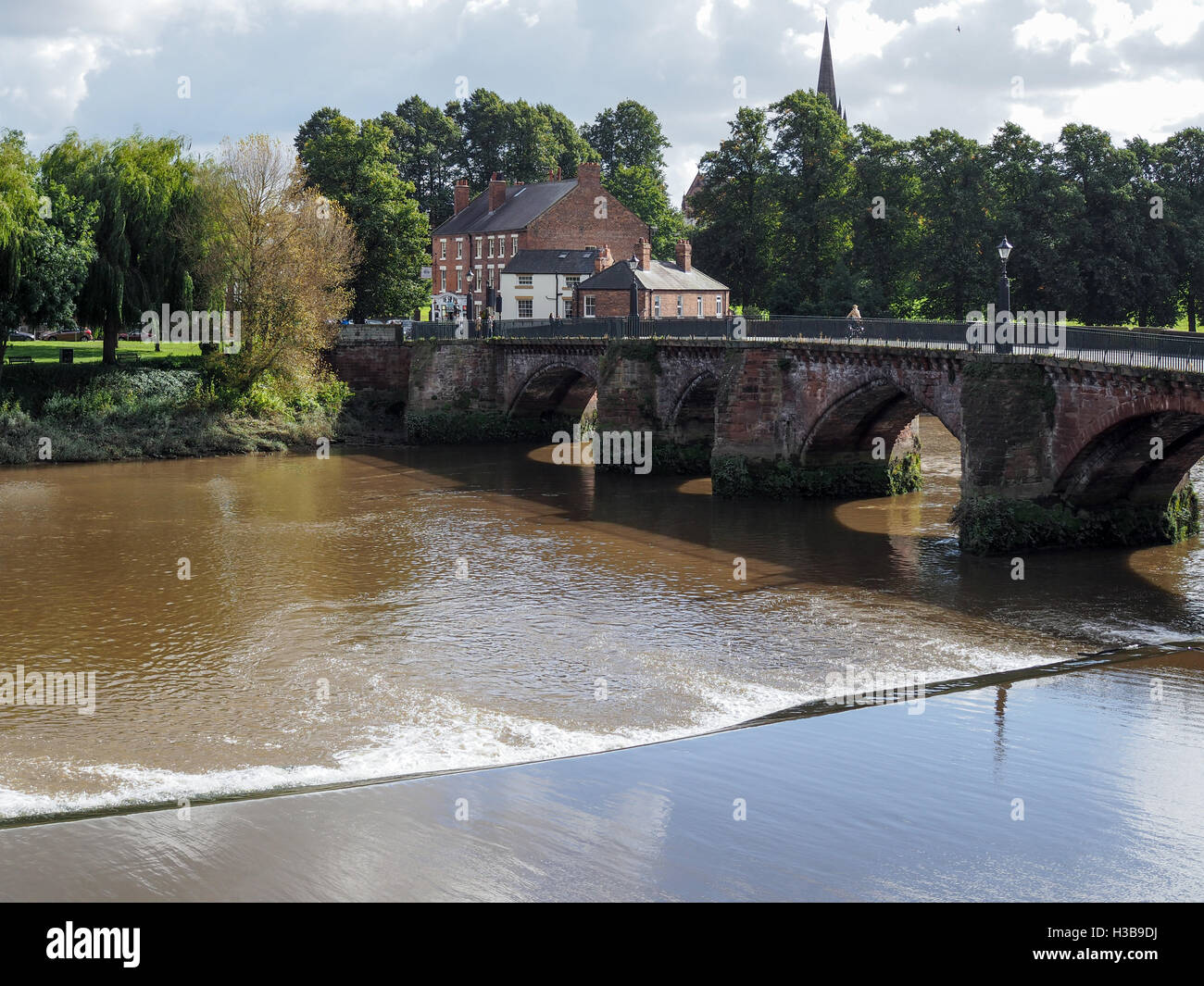 Bridge over the River Dee at Chester Stock Photo