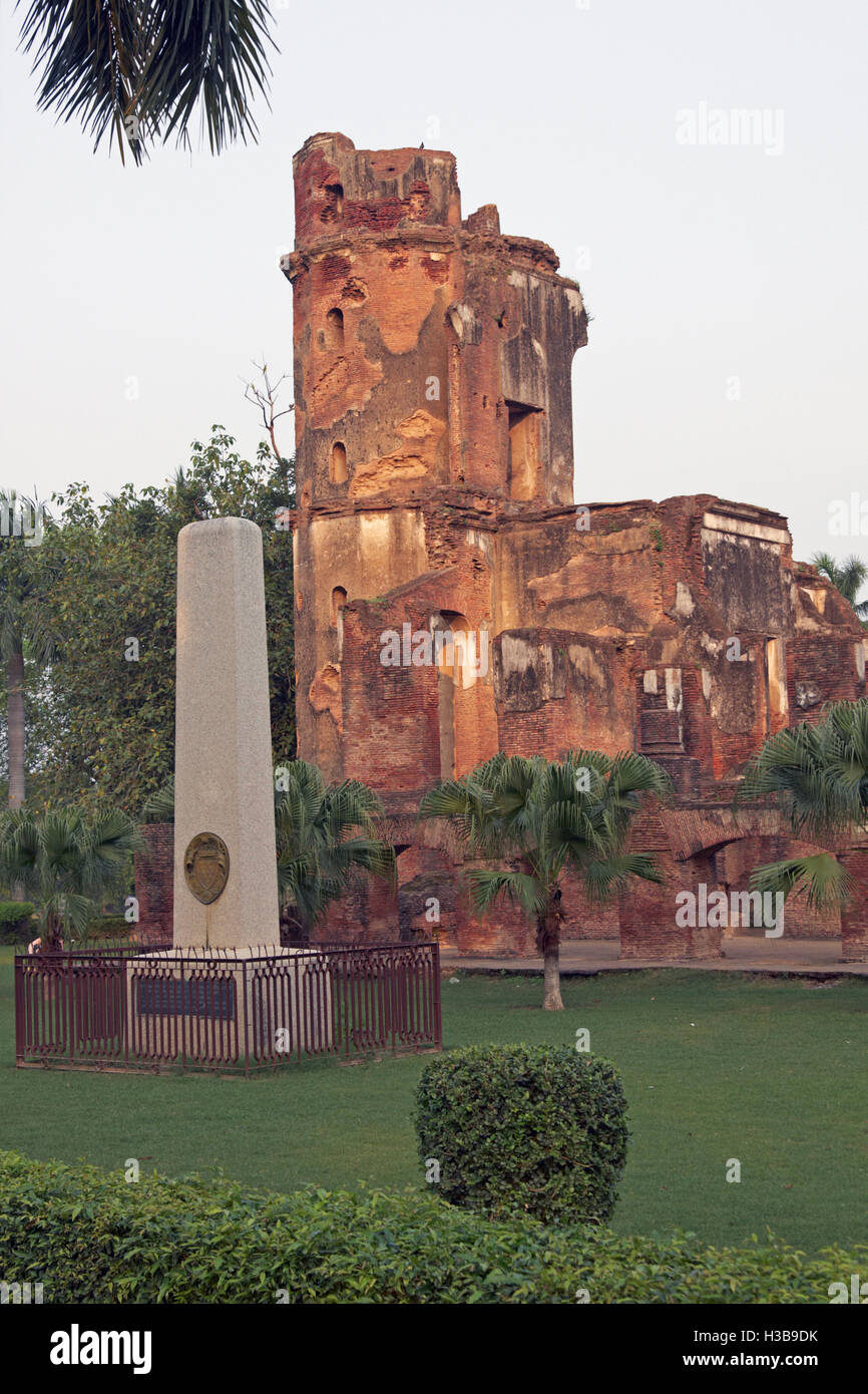 Memorial to those who died in the siege of Lucknow during the Indian Mutiny of 1857. Stock Photo