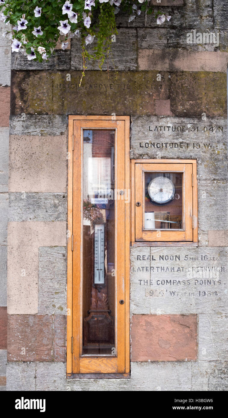 Geographical and Weather station set into the wall of Winchester
